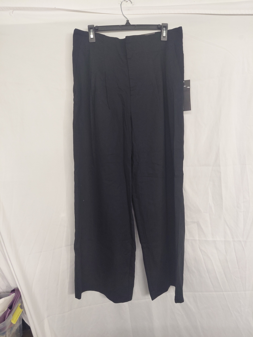 Women's Black Wide-Leg Trousers
